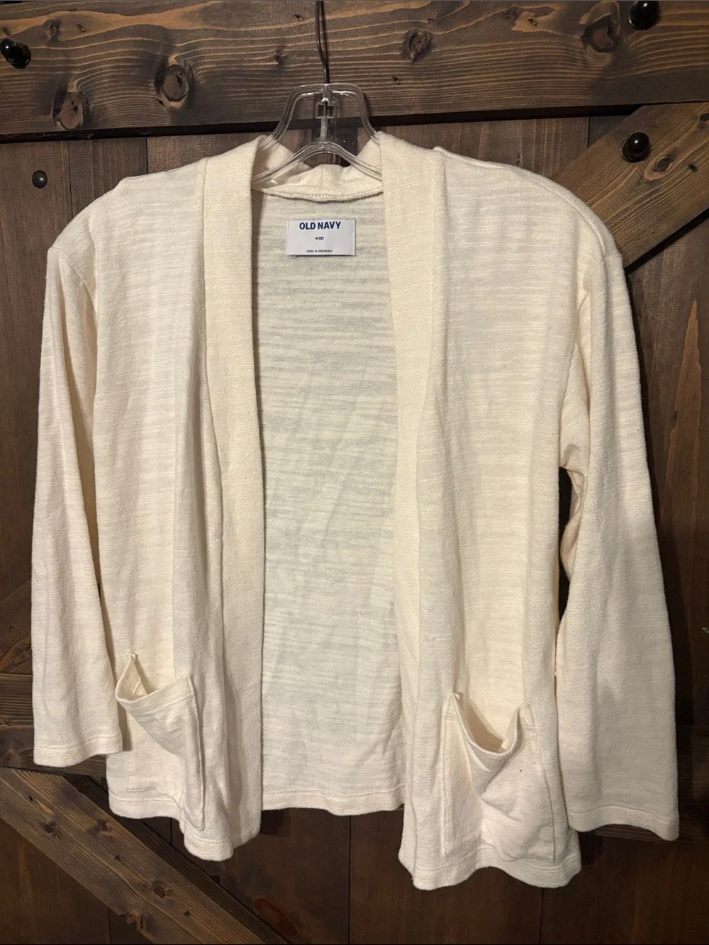 Old Navy Cream Open-Front kidCardigan Sweater